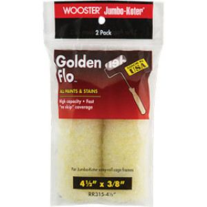 WOOSTER RR315 4-1/2" X 3/8" JUMBO-KOTER GOLDEN FLO KNIT ROLLER COVER 2-PACK