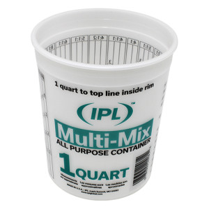 IPL 1057844 CLEAR 1 QUART MULTI-MIX ALL PURPOSE CONTAINER
