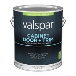 VALSPAR 81001.007 CABINET, DOOR&TRIM SATIN PASTEL BASE WATERBASED ALKYD ENAMEL