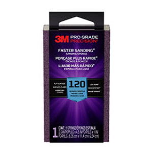 3M DSXF-F-ESF-10 2.5" X 4.5" X 1" 120 GRIT PRO GRADE SANDING SPONGE