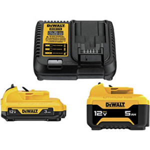 DEWALT TOOLS DCB135C 12V 3AH/5AH LITHIUM-ION BATTERIES AND CHARGER STARTER KIT
