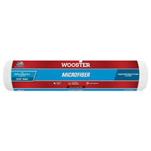 WOOSTER R523 14" X 3/8" MICROFIBER BLUE-STRIPED FIBERLOCK FABRIC ROLLER COVER