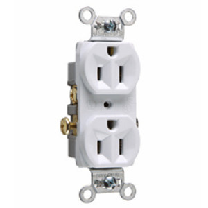 PASS & SEYMOUR  CR15WCC12 15A 125V CC COMMERCIAL DUPLEX RECEPTACLE WHITE