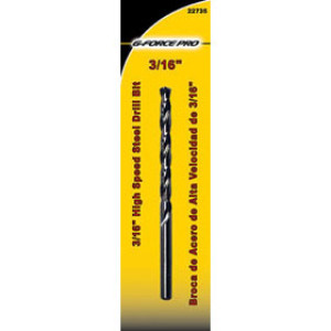 G-FORCE 22735 3/16" HSS DRILL BIT CARDED