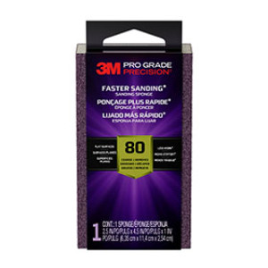 3M FSB80-PGP-1T 2.5" X 4.5" X 1" 80 GRIT PRO GRADE SANDING SPONGE