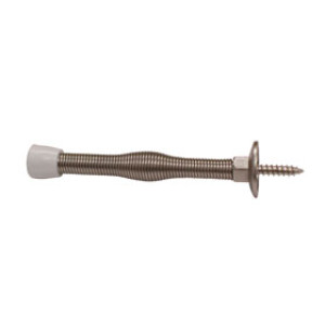 G-FORCE 43075 3" SATIN NICKEL SPRING DOOR STOP POLY BAG