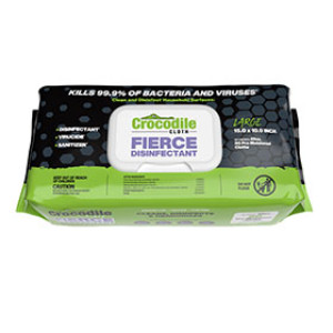 CROCODILE CLOTH 9190-080 FIERCE DISINFECTANT 80CT MULTISURFACE CLEANING CLOTHS