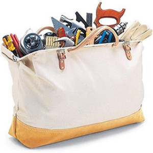 CLC 304X 20" CANVAS TOOL SUEDE BOTTOM BAG