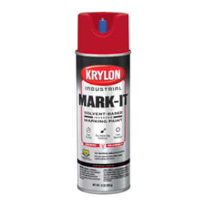 KRYLON K00730208 15 OZ APWA RED MARK-IT SOLVENT-BASED INVERTED MARKING PAINT