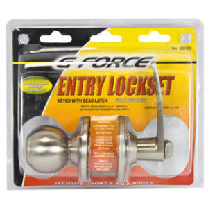 G-FORCE 80050 ENTRY STRAIGHT LEVER & BALL LOCKSET STAINLESS STEEL SC1 KEYWAY