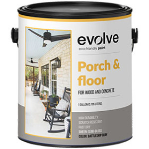 EVOLVE PAINTS EV24-PFGRAY-1 1GAL PORCH & FLOOR GRAY SEMI GLOSS PAINT