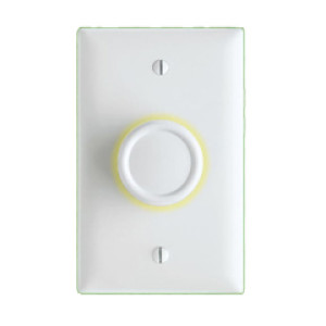 PASS & SEYMOUR  R600PLTKV 600W 1-POLE INCANDESCENT RFI ROTARY DIMMER WHITE