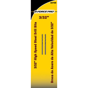 G-FORCE 22720 3/32" HSS DRILL BIT 2 PER CARD