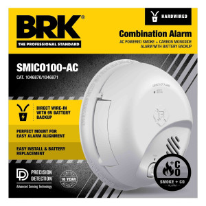 FIRST ALERT 1046871 SMICO100-AC /DC HARDWIRED SMOKE & CO ALARM BACKUP BATTERY