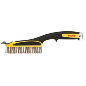 PURDY 140910200 14" LONG HANDLE WIRE BRUSH STAINLESS STEEL W/CUSHION GRIP