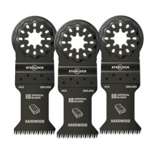 IMPERIAL IBSL220-3 STARLOCK 1-3/8" CUTTING WIDTH PRECISION HARDWOOD BLADE 3PK