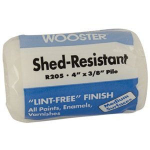 WOOSTER R205 4" X 3/8" SUPER DOO-Z SHED-RESISTANT WHITE WOVEN ROLLER COVER