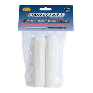 PAINT-FORCE 37418 4" X 1/4" VELOUR ROLLER REFILL (2PK)