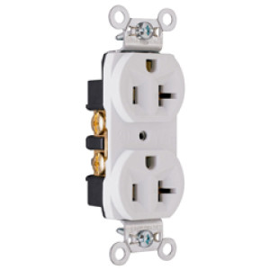 PASS & SEYMOUR  CRB5362WCC12 20A 125V CC11 CONSTRUCT DUPLEX RECEPTACLE WHITE