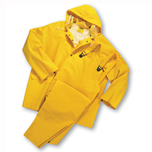 BOSS MANUFACTURING B44035/3XL YELLOW PVC RAINSUIT WITH BIBS 3XL