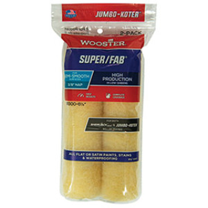 WOOSTER RR300 6-1/2" X 3/8" JUMBO-KOTER SUPER/FAB KNIT ROLLER COVER 2-PACK
