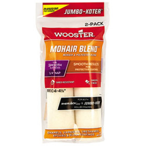 WOOSTER RR304 4-1/2" X 1/4" JUMBO-KOTER MOHAIR & POLYESTER BLEND ROLLER 2-PACK