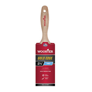 WOOSTER 5232 2-1/2" GOLD EDGE FIRM CT POLYESTER FLAT BEAVERTAIL PAINT BRUSH