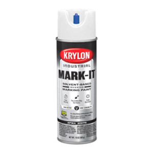KRYLON K00730008 15 OZ APWA WHITE MARK-IT SOLVENT-BASED INVERTED MARKING PAINT