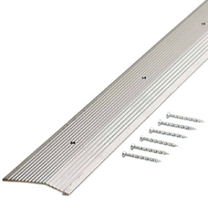 MD BUILDING 78220 2" X 72" EXTRA WIDE FLUTED CARPET TRIM IN SILVER
