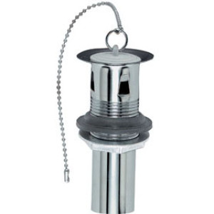 PLUMB PAK PP19PC PO PLUG 1 PIECE 22 GAUGE 5" WITH STOPPER & CHAIN CHROME PLATE