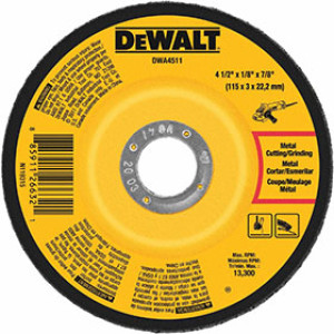 DEWALT DWA4511 4-1/2" X 1/8" X 7/8" GRINDING WHEEL