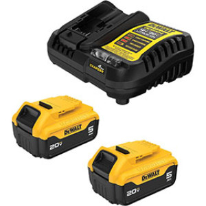 DEWALT DCB205-2C 20V 5.0AH MAX BARE TOOLS STARTER KIT