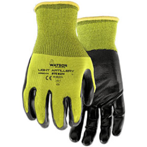 WATSON 396X6-M STEALTH LIGHT ARTILLERY NITRILE HI VIS POLY MEDIUM 6-PACK
