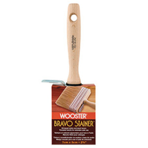 WOOSTER F5116 2-3/4" BRAVO STAINER BRISTLE FLAT BRUSH THREADED HANDLE