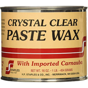 HF STAPLES #211 CRTSTAL CLEAR 1 LB PASTE WAX FOR LIGHT COLORED WOODS
