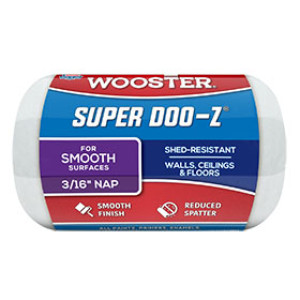 WOOSTER R206 4" X 3/16" SUPER DOO-Z SHED-RESISTANT WHITE WOVEN ROLLER COVER
