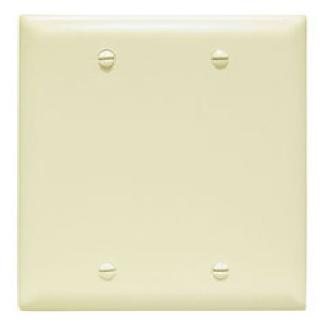 PASS & SEYMOUR  TP23ICC12 2-GANG NYLON BLANK WALL PLATE IVORY