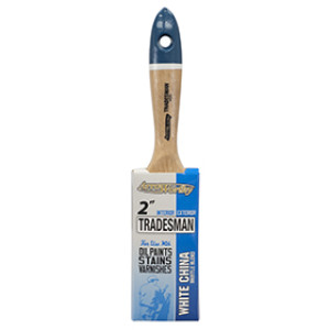 ARROWORTHY 5035 2" TRADESMAN WHITE CHINA BRISTLE FLAT VARNISH BRUSH