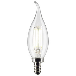SATCO S21296 4W TURN TIP LED CLEAR CANDELABRA BASE 2700K 90 CRI 120V