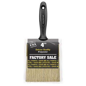 WOOSTER P3974 4" FACTORY SALE POLYESTER FLAT PLASTIC HANDLE PAINT BRUSH