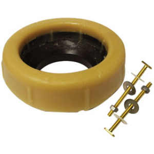 PLUMB PAK K836-4 JUMBO WAX TOILET GASKET WITH EXTRA LONG BOLTS