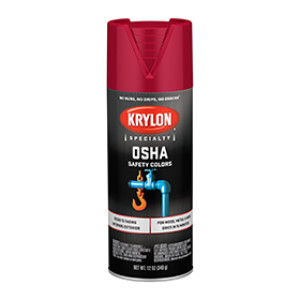KRYLON K02116777 2116 12 OZ OSHA SAFETY RED SPRAY PAINT