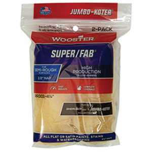 WOOSTER RR301 4-1/2" X 1/2" JUMBO-KOTER SUPER/FAB KNIT ROLLER COVER 2-PACK