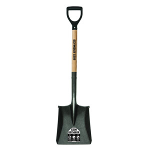 SEYMOUR 49833 DIY SQUARE POINT SHOVEL WOOD HANDLE POLY D-GRIP