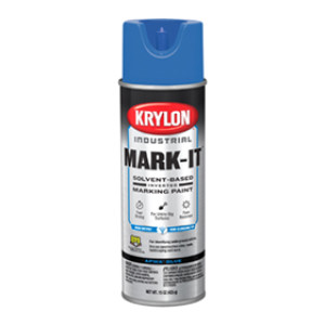 KRYLON K00730308 15 OZ APWA BLUE MARK-IT SOLVENT-BASED INVERTED MARKING PAINT