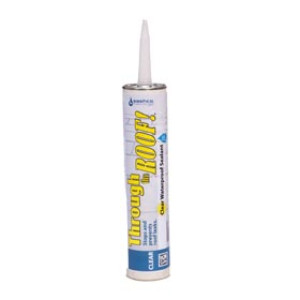 SASHCO THROUGH THE ROOF 14010 10.5 OZ CLEAR CO-POLYMER RUBBER