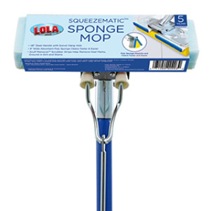 LOLA 203 SQUEEZE-MATIC SPONGE MOP WITH BUTTERFLY ACTION WRINGER