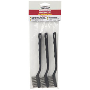 HYDE 46650 STAINLESS STEEL BRISTLE MINI BRUSHES 3 PIECE SET