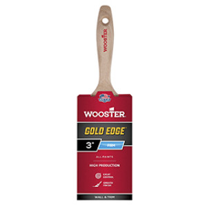 WOOSTER 5232 3" GOLD EDGE FIRM CT POLYESTER FLAT BEAVERTAIL PAINT BRUSH