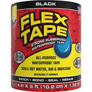 FLEX TAPE TFSBLKR0405 4" X 5' BLACK